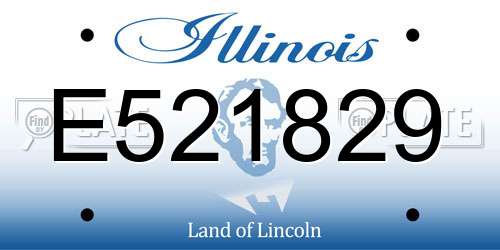 E521829 Illinois License Plate