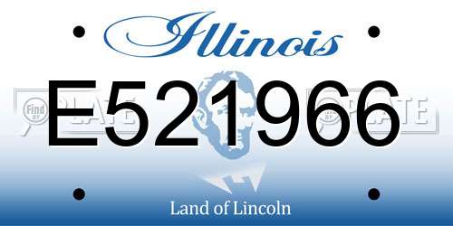 E521966 Illinois License Plate