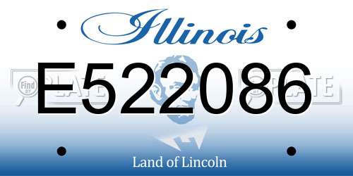 E522086 Illinois License Plate