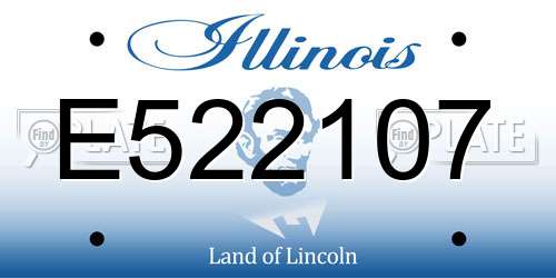 E522107 Illinois License Plate