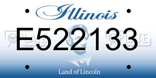 E522133 Illinois License Plate