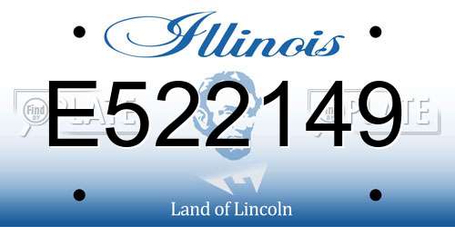 E522149 Illinois License Plate