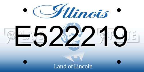 E522219 Illinois License Plate