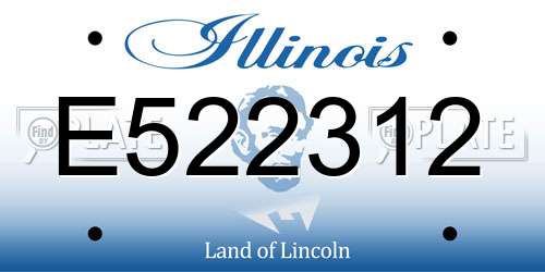 E522312 Illinois License Plate