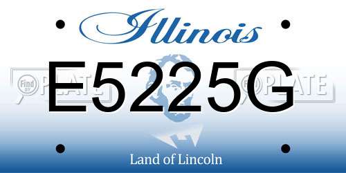 E5225G Illinois License Plate