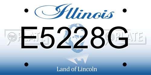 E5228G Illinois License Plate
