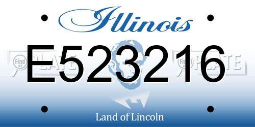 E523216 Illinois License Plate