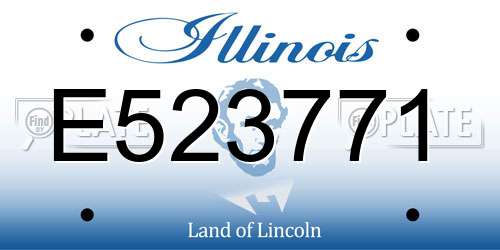 E523771 Illinois License Plate