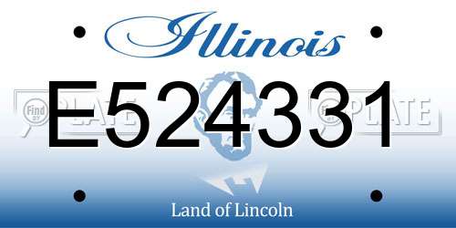 E524331 Illinois License Plate