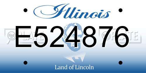E524876 Illinois License Plate