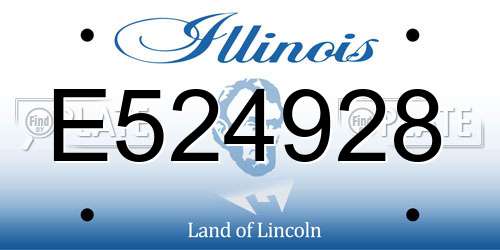 E524928 Illinois License Plate