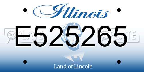 E525265 Illinois License Plate