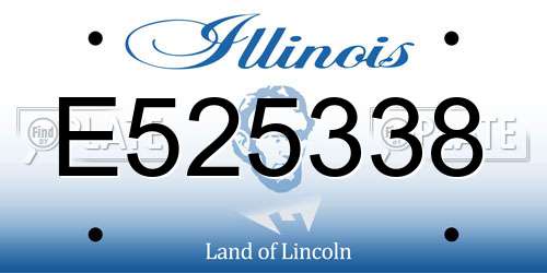 E525338 Illinois License Plate