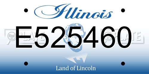 E525460 Illinois License Plate