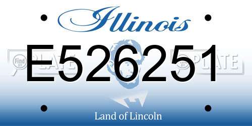 E526251 Illinois License Plate