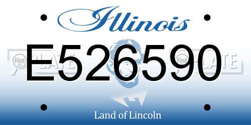 E526590 Illinois License Plate