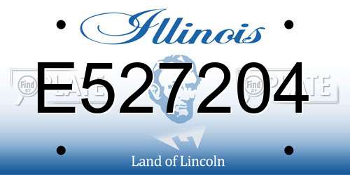 E527204 Illinois License Plate