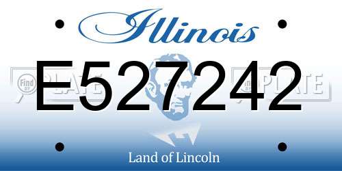 E527242 Illinois License Plate