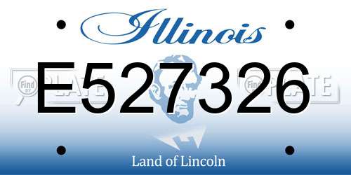 E527326 Illinois License Plate