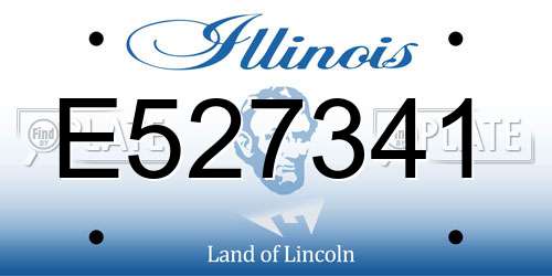 E527341 Illinois License Plate