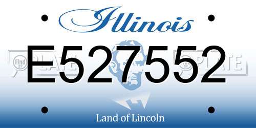 E527552 Illinois License Plate