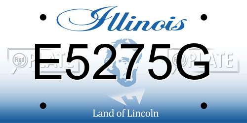 E5275G Illinois License Plate