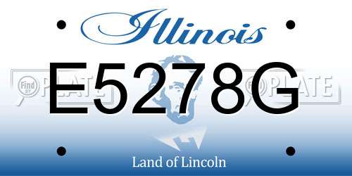 E5278G Illinois License Plate