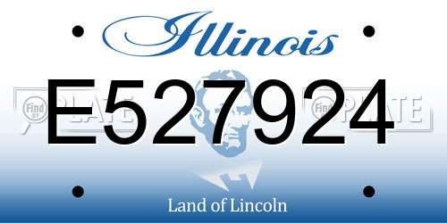 E527924 Illinois License Plate