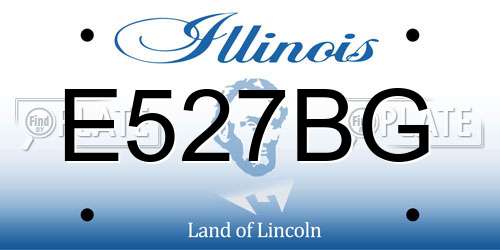 E527BG Illinois License Plate