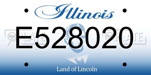 E528020 Illinois License Plate