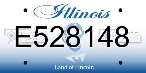 E528148 Illinois License Plate