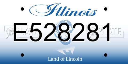 E528281 Illinois License Plate