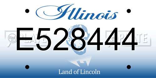 E528444 Illinois License Plate