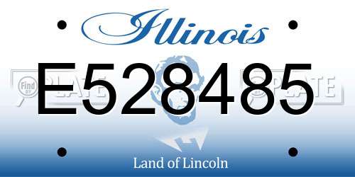 E528485 Illinois License Plate