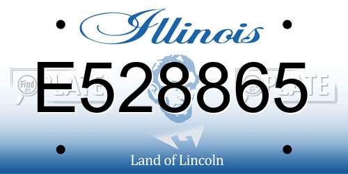 E528865 Illinois License Plate