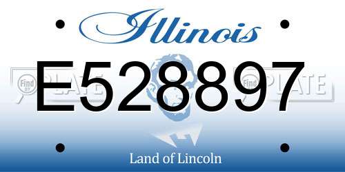 E528897 Illinois License Plate