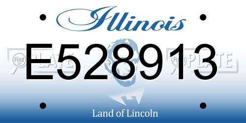 E528913 Illinois License Plate