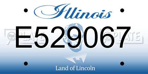 E529067 Illinois License Plate