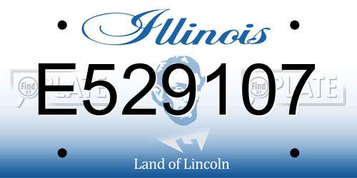 E529107 Illinois License Plate