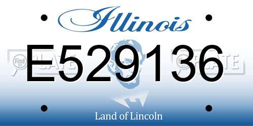 E529136 Illinois License Plate