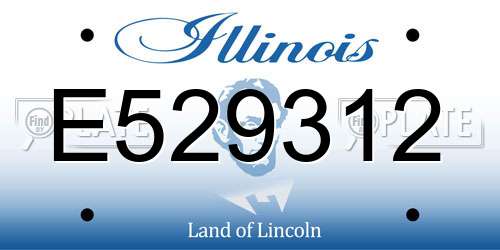 E529312 Illinois License Plate