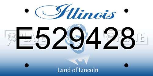 E529428 Illinois License Plate