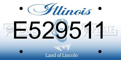 E529511 Illinois License Plate
