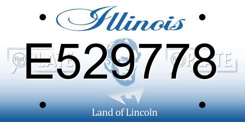 E529778 Illinois License Plate