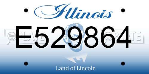 E529864 Illinois License Plate