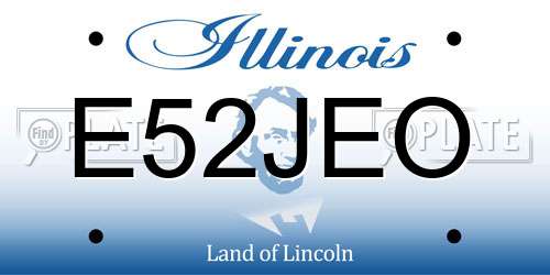E52JEO Illinois License Plate