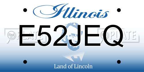 E52JEQ Illinois License Plate