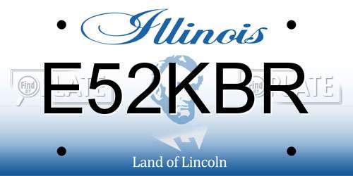 E52KBR Illinois License Plate