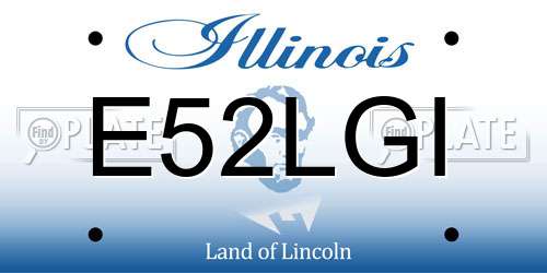 E52LGI Illinois License Plate
