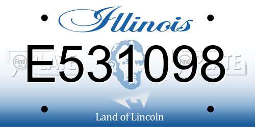 E531098 Illinois License Plate